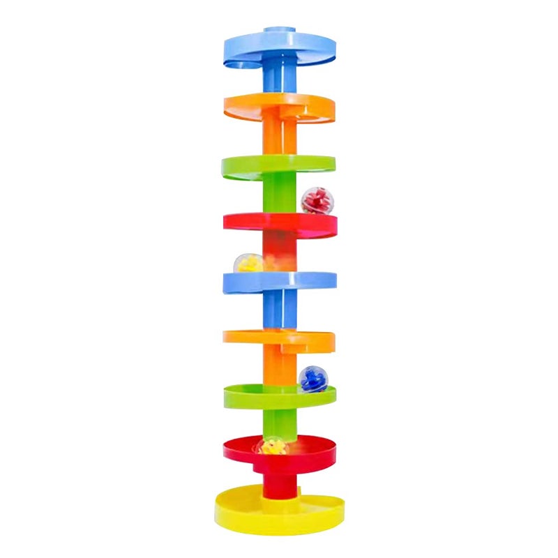 WEofferwhatYOUwant Ball Drop Toy â€“ 14-Piece Expandable STEM Tower Set for Toddlers 9M+ | DIY Bridge, 1.8" Rattle Balls, Stackable Ramps | Safe, Durable Polypropylene | Interactive & Imaginative Play - Image 3